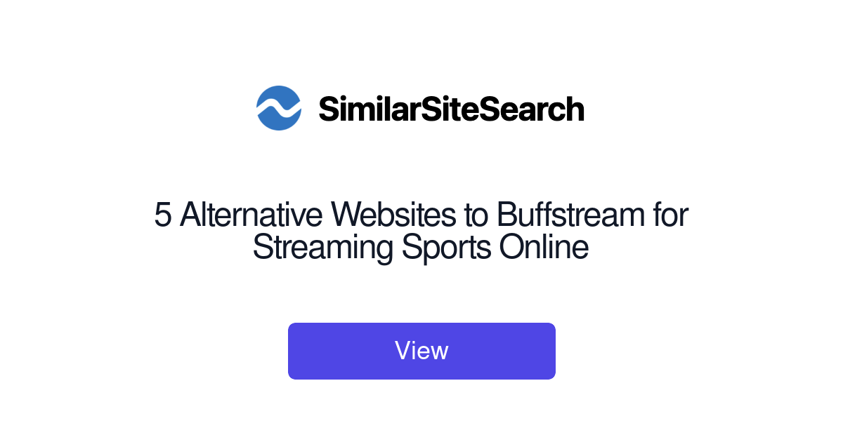 5 Alternative Websites to Buffstream for Streaming Sports Online -  SimilarSiteSearch