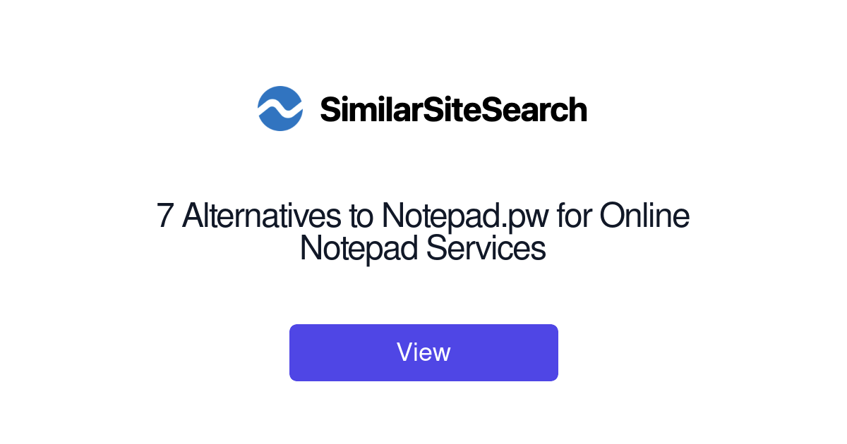 7 Alternatives To Notepad.pw For Online Notepad Services 